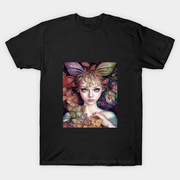 Pixie Portrait t-shirt hoodie stickers cases mugs wall art notebook pillows T-Shirt by TeeBella